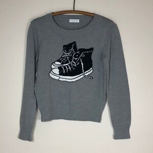 HYPHEN WORLD GALLERY Gray Sneaker Sweater One Size